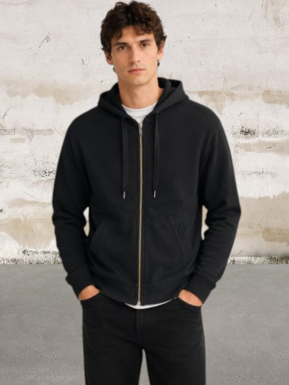 J. Crew Black Performance Full Zip Hoodie Size Small
